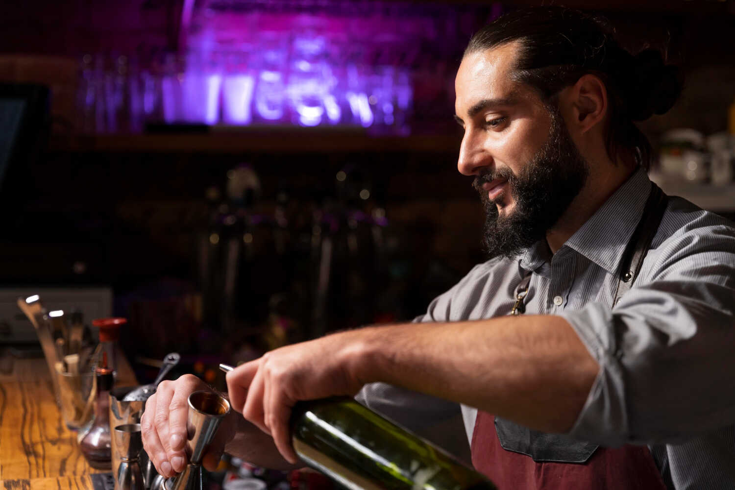 ZZP'er aan het werk in de horeca